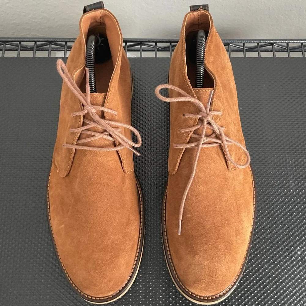 Shoe The Bear Mens Tan Suede Desert Chukka Boots Crepe Sole EU 42 US 9 PSW55